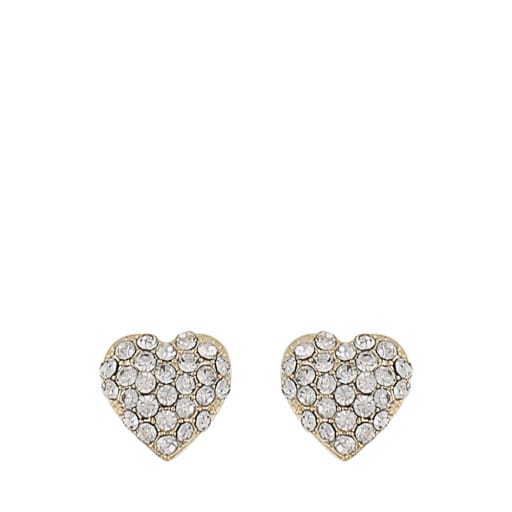 Charms Small Ear Heart Clear Earring