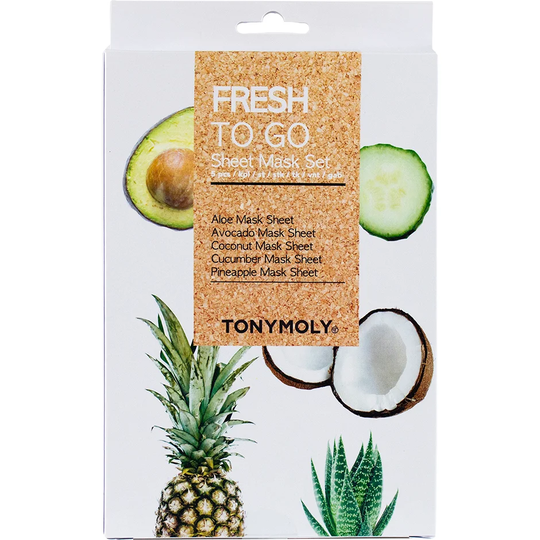 Fresh To Go Sheet Mask Set, 5 pcs Tonymoly Ansiktsmask