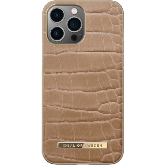 iDeal of Sweden iPhone 13 Pro Max Atelier Case Camel Croco