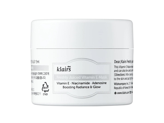 Klairs Freshly Juiced Vitamin E Mask, 15 ml Klairs Ansiktsmask