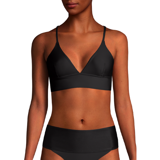 Triangle Bikini Top, Black