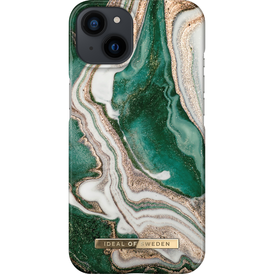 iDeal of Sweden iPhone 13 Fashion Case Golden Jade Marble