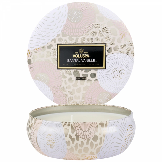 Voluspa Santal Vanille 3-Wick Tin Candle 40h