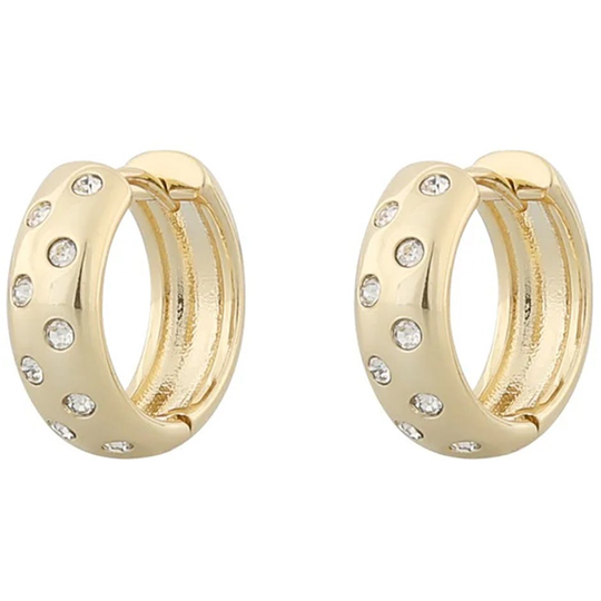 Nine ring ear gold/clear, Snö of Sweden Örhängen