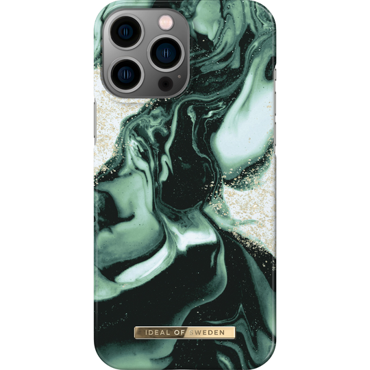 iDeal of Sweden iPhone 13 Pro Max Fashion Case Golden Olive Marble