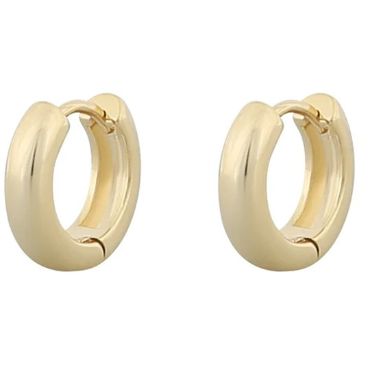 View small ring ear plain gold, Snö of Sweden Örhängen