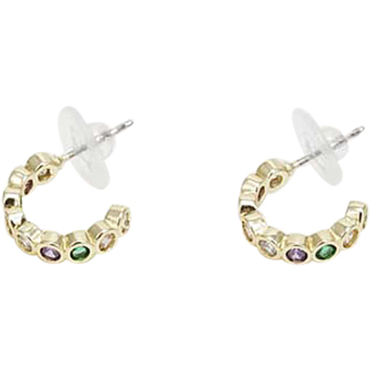 Ara small oval ear g/mix green, Snö of Sweden Örhängen
