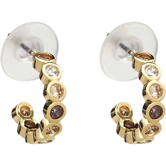 Ara small oval ear g/mix peach, Snö of Sweden Örhängen