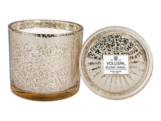 Voluspa Blond Tabac Grand Maison Glass Candle (100h)