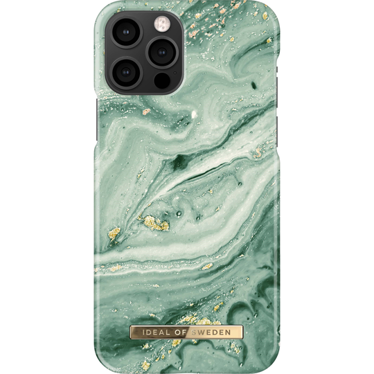 iDeal of Sweden iPhone 12/12 Pro Fashion Case Mint Swirl Marble