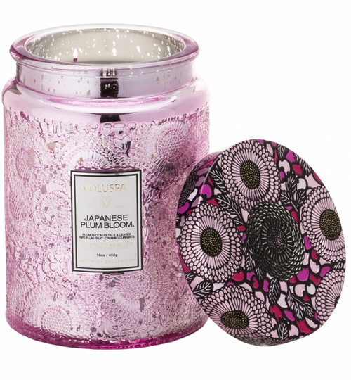 Voluspa Jar Glass Candle Large Japanese Plum Bloom