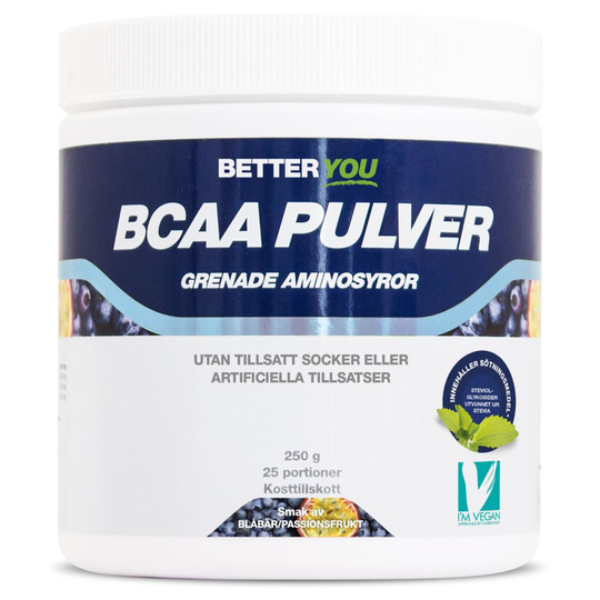 Better You BCAA Pulver Passion & Blåbär 250 g