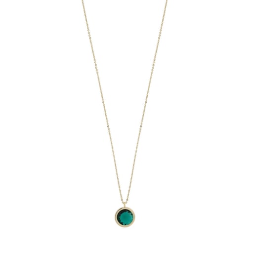 Ara Pendant Neck Emerald Necklace