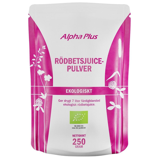 Alpha Plus Rödbetsjuicepulver EKO 250g