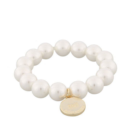 Paola Elastic Bracelet Gold/White
