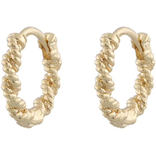 Exibit small ring ear plain gold, Snö of Sweden Örhängen