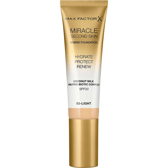 Miracle Second Skin Hybrid Foundation, Max Factor Foundation
