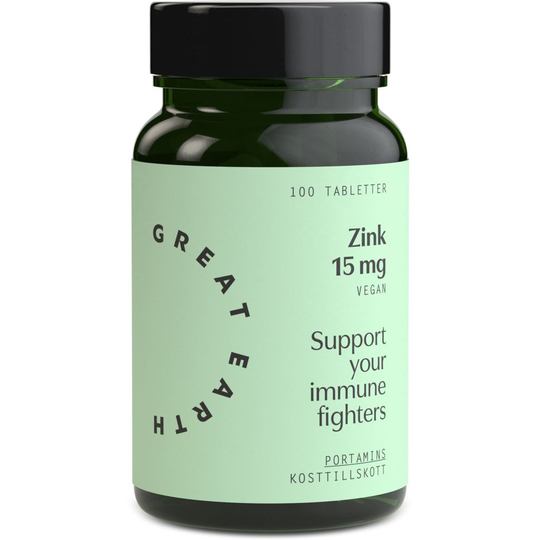 Great Earth Zink 15mg 100 tabletter
