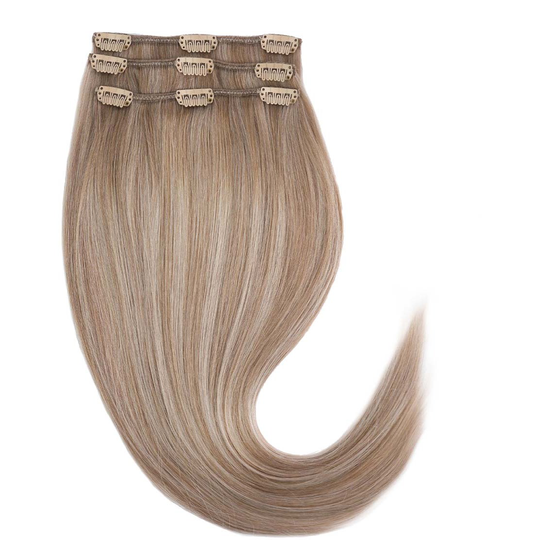 Rapunzel of Sweden Clip-on set 3 pieces 60 cm Sandy Blonde Balayage B7