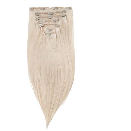 Rapunzel of Sweden Clip-on set Premium 7 pieces 40cm 10.10 Platinum Bl