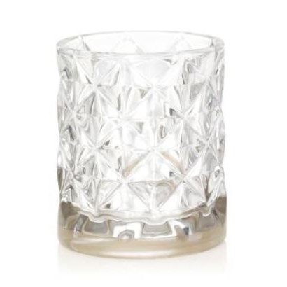 Yankee Candle Langham Votive Holder Metalic Band in Clear Faceted Glas