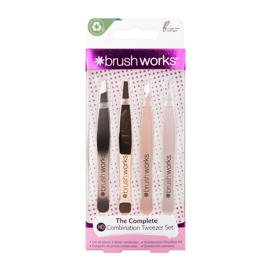 Brushworks HD Combination Tweezer Set Gold Set Gold