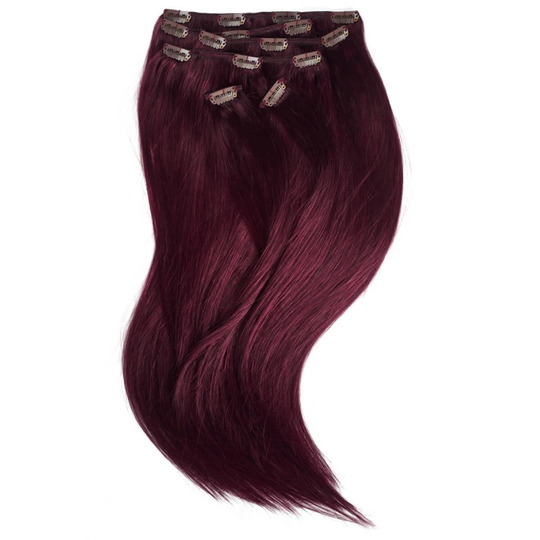 Rapunzel of Sweden Clip-on Set Original 7 pieces 6.12 Dark Mahogany Brown 50cm