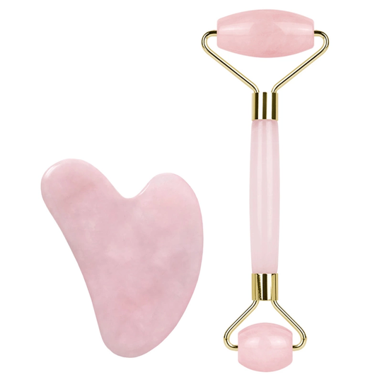 Bangerhead Rose Quartz Gua sha and Roller set