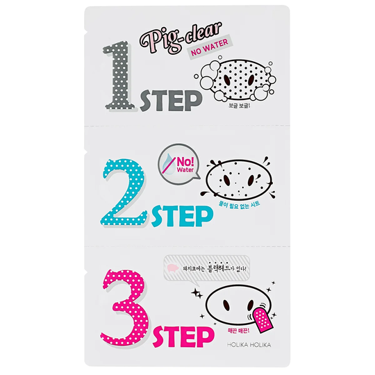 Pig Clear Blackhead 3-Step Kit (No Water), Holika Holika Ansiktsmask