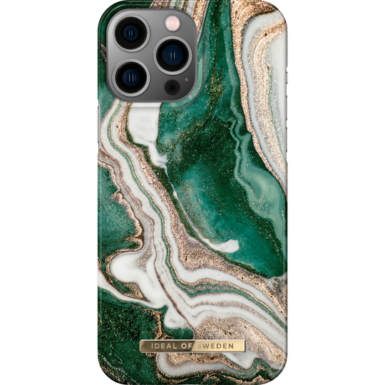iDeal of Sweden iPhone 13 Pro Max Fashion Case Golden Jade Marble