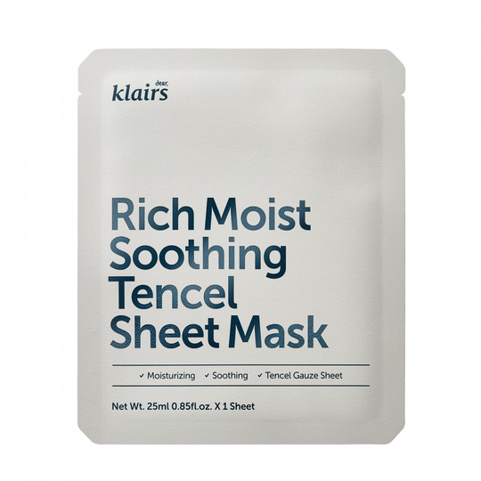 Rich Moist Soothing Tencel Sheet Mask, 25 ml Klairs Ansiktsmask
