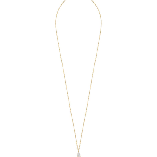 Nuit drop pendant neck 42 gold/clear, Snö of Sweden Halsband