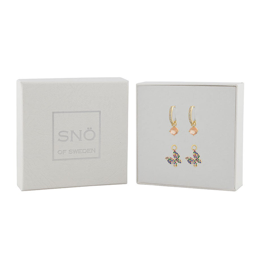 Mix set butterfly gold/mix champagne, Snö of Sweden Örhängen