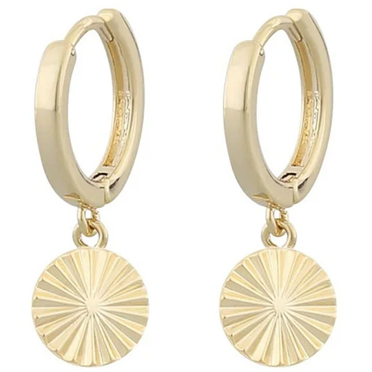 Ray ring pendant ear plain gold, Snö of Sweden Örhängen