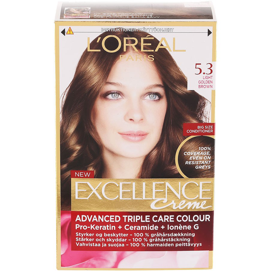 Loreal Paris Excellence Creme 5.3 Light Golden Brown