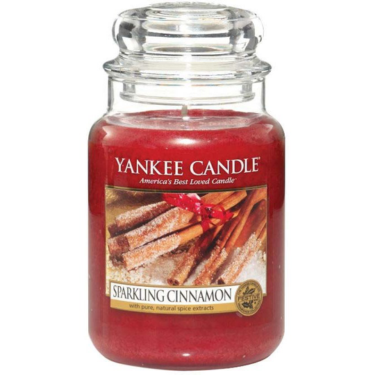 Yankee Candle Sparkling Cinnamon Christmas Scent Large Jar