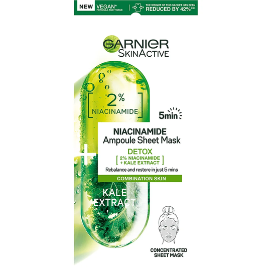 Niacinamide Ampoule Sheet Mask, 15 g Garnier Ansiktsmask