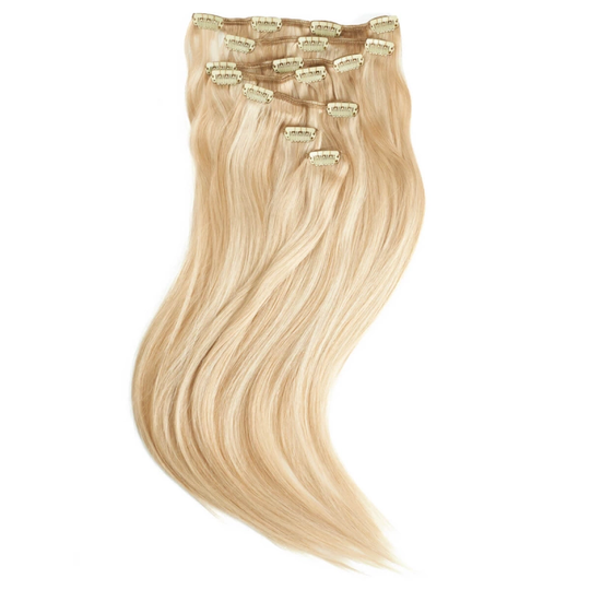 Rapunzel of Sweden Clip-on Set Original 7 piece M7.8/10.8 Light Golden Blond Mix 50cm