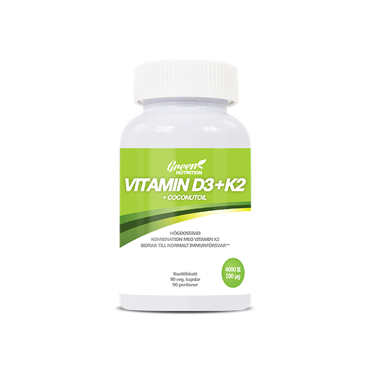 Vitamin D3-K2+Coconut Oil, 90 kapslar