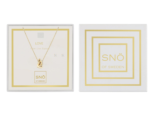 Valentine Love Neck Set Silver/Clear, Snö of Sweden Halsband