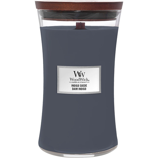 Indigo Suede, 609,5 g WoodWick Doftljus