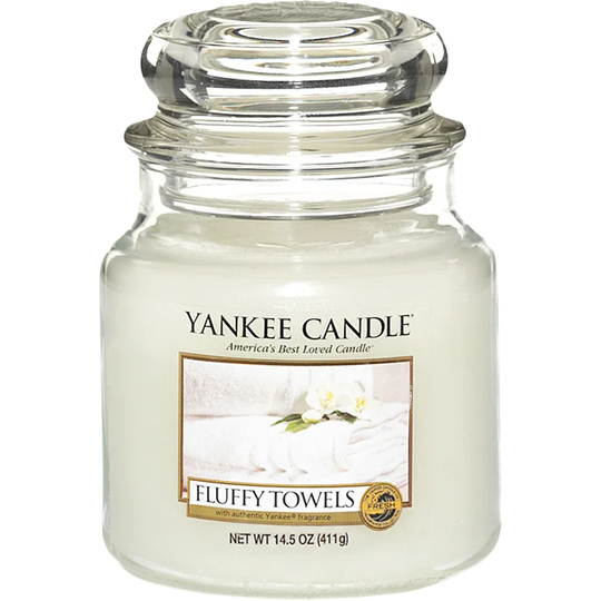 Fluffy Towels, 411 g Yankee Candle Doftljus