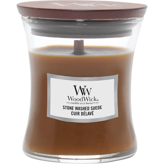 Stone Washed Suede, WoodWick Doftljus
