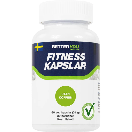 Fitness Kapslar utan koffein, Better You Kosttillskott