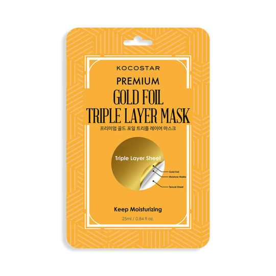 KOCOSTAR Premium Gold Foil Triple Layer Mask