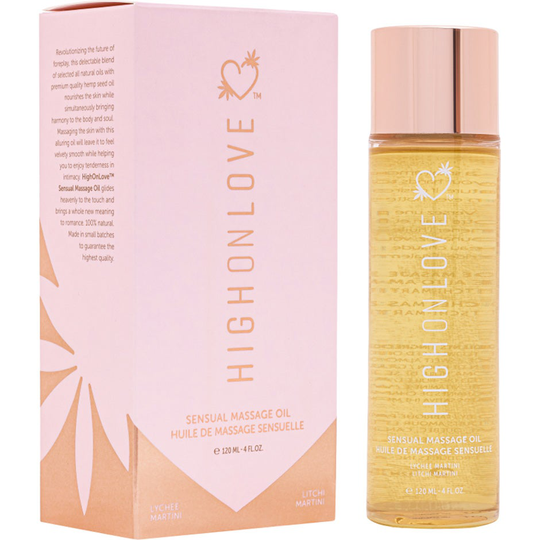 Massage Oil Litchi Martini, 120 ml HighOnLove Massageolja