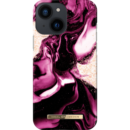 iDeal of Sweden iPhone 13 Mini Fashion Case Golden Ruby Marble