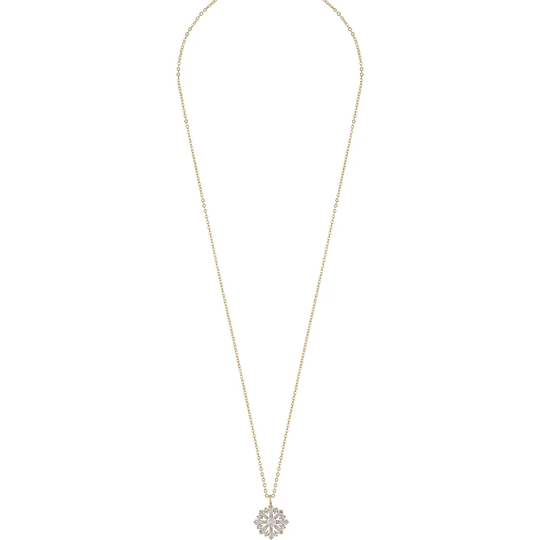 Misty Round Pendant Neck 42 G/Clear, Snö of Sweden Halsband