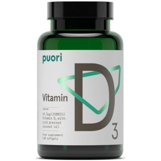 PUORI D3 Vitamin D 2500IE (62,5µg) 120 st