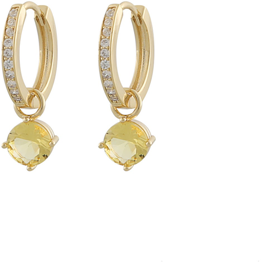 Rola round ring ear gold/yellow, Snö of Sweden Örhängen